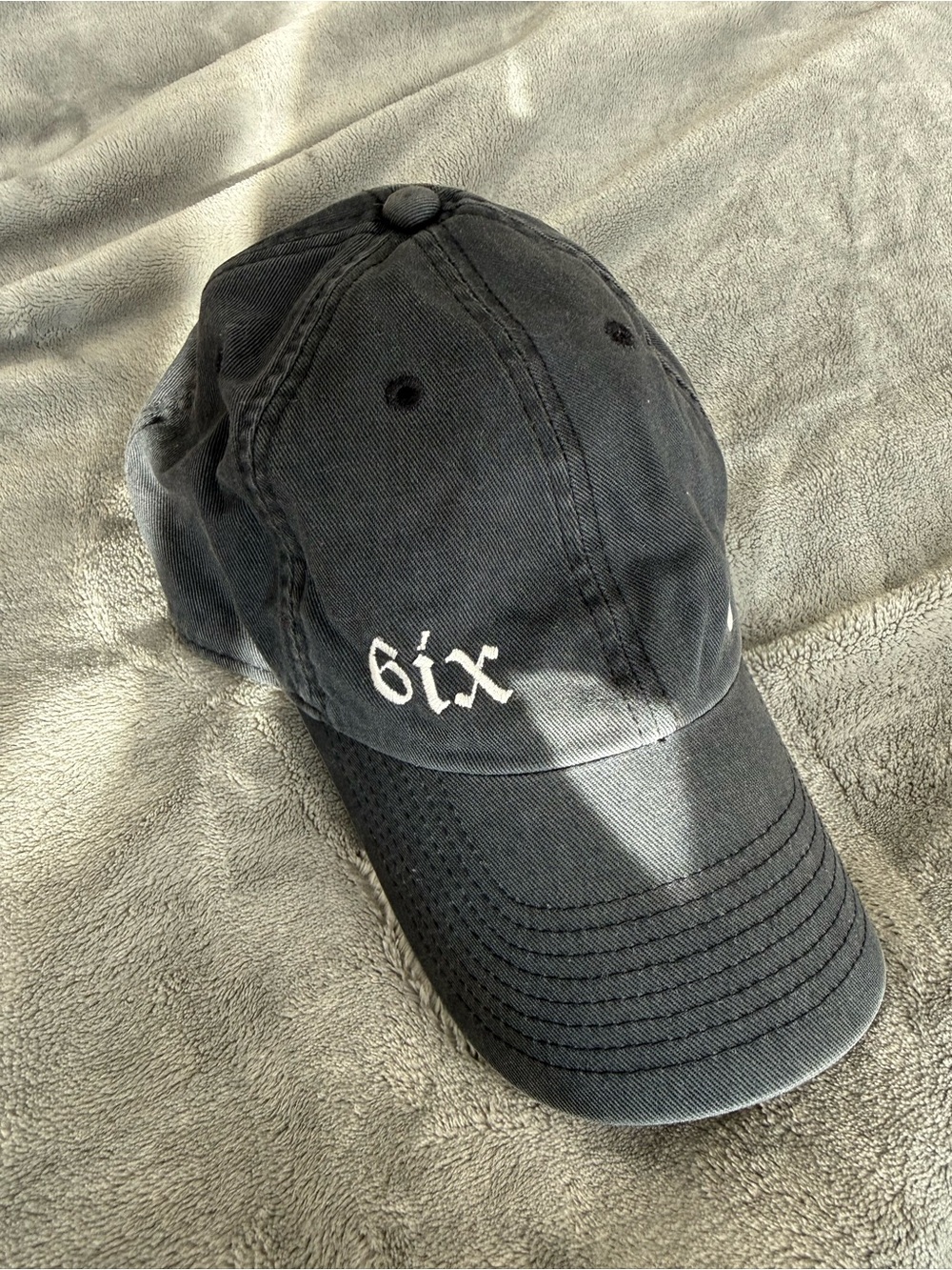 Nike Black Cap with White '6ix' Embroidery